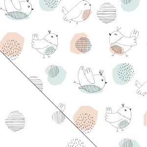 Bezug für das Original Theraline | reine Baumwolle | 176 Vögelchen flieg