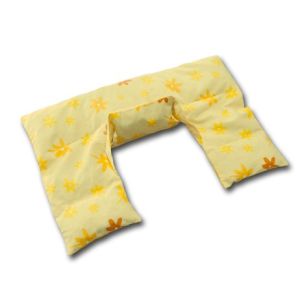 Kirschkern-Nackenkissen | 41 Blümchen gelb