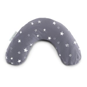 Schlaf- & Nackenkissen inkl. Bezug | reine Baumwolle | 106 Sternenhimmel grau
