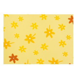 Bezug für Gesäßkissen Dessin 41 "Blümchen Gelb"