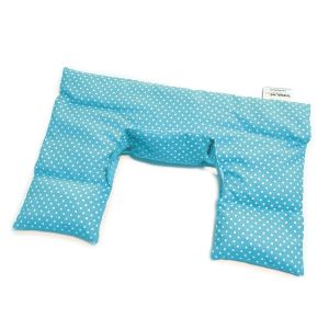 Kirschkern-Nackenkissen | 17 Punkte türkis