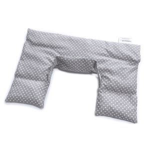 Kirschkern-Nackenkissen | 33 Punkte grau