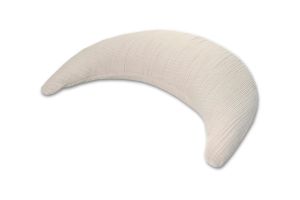 Der Musselinmond Kuschel- und Stillkissen | 192 Sandbeige