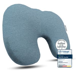 Orthopädisches Sitzkissen | Steißbeinkissen | Bamboo C. | 154 Melange blau-grau