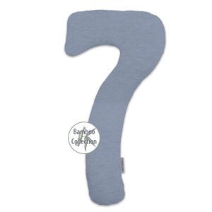 my7 Seitenschläferkissen | Bamboo Collection | 154 Melange blau-grau