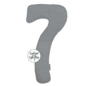 my7 Seitenschläferkissen | Bamboo Collection | 170 Melange mittelgrau